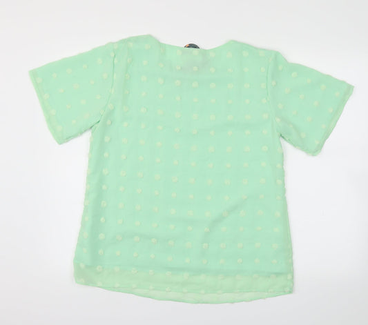 Womens UK Size M Blooming Jelly Green Basic Blouse