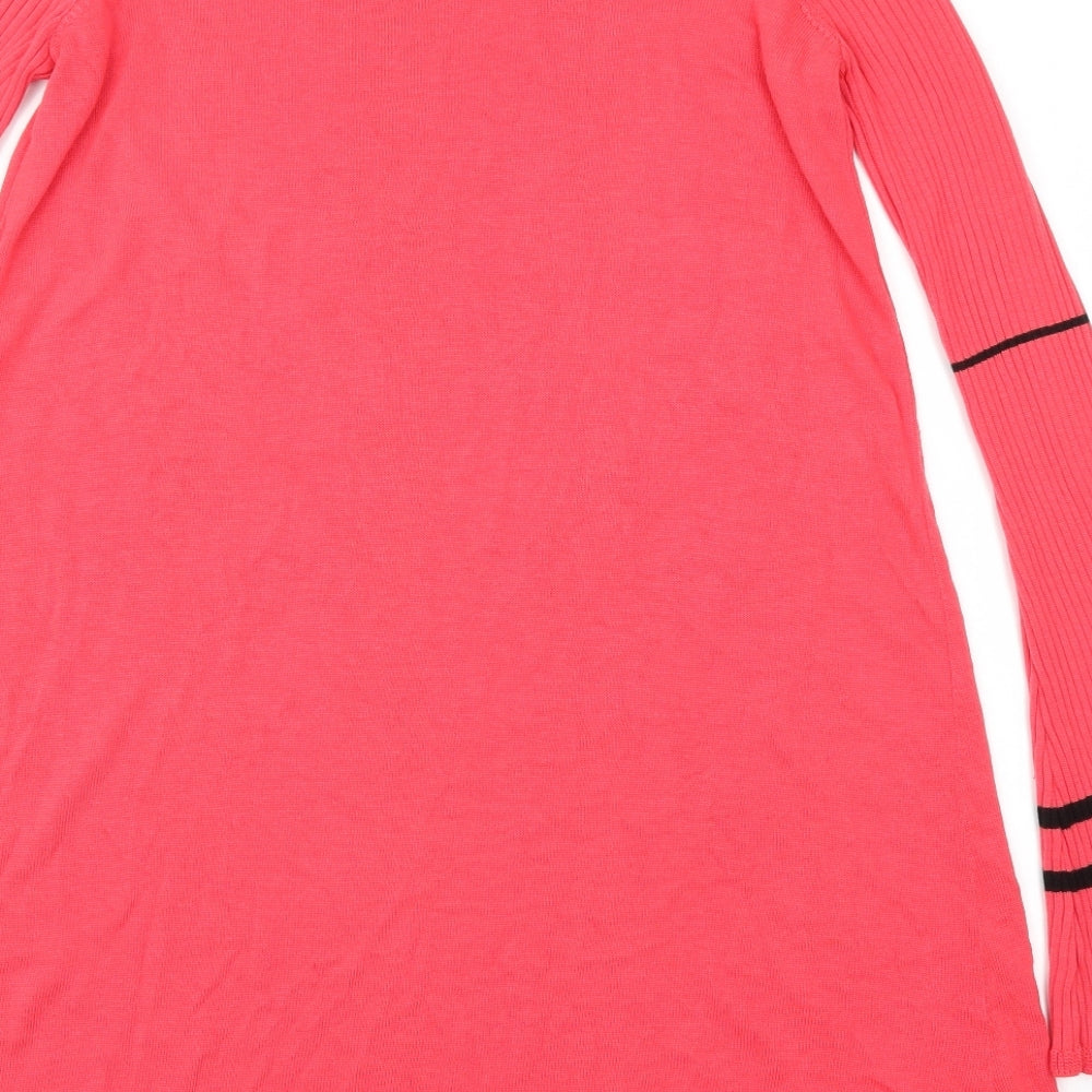 Brand and care label for ASOS women’s red fit & flare, size UK 8