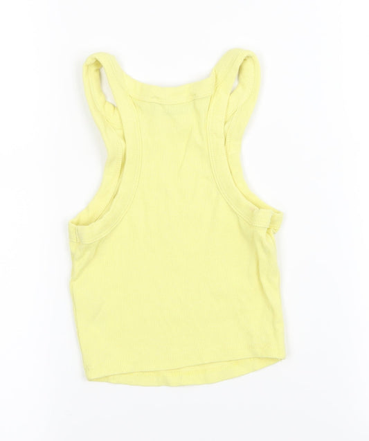 Primark Womens Yellow Basic Tank Size 6
