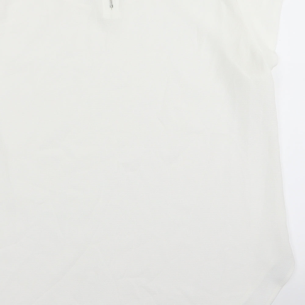 Womens UK Size 8 Only White Basic Blouse