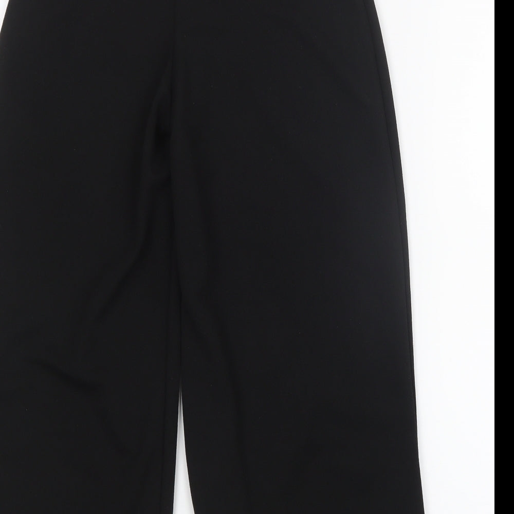Boohoo Womens Black Cropped Trousers Size 6 L20.5 in