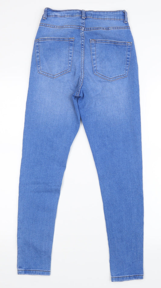 Denim Co. Womens Blue Denim Straight Jeans Size 10 L26.5 in