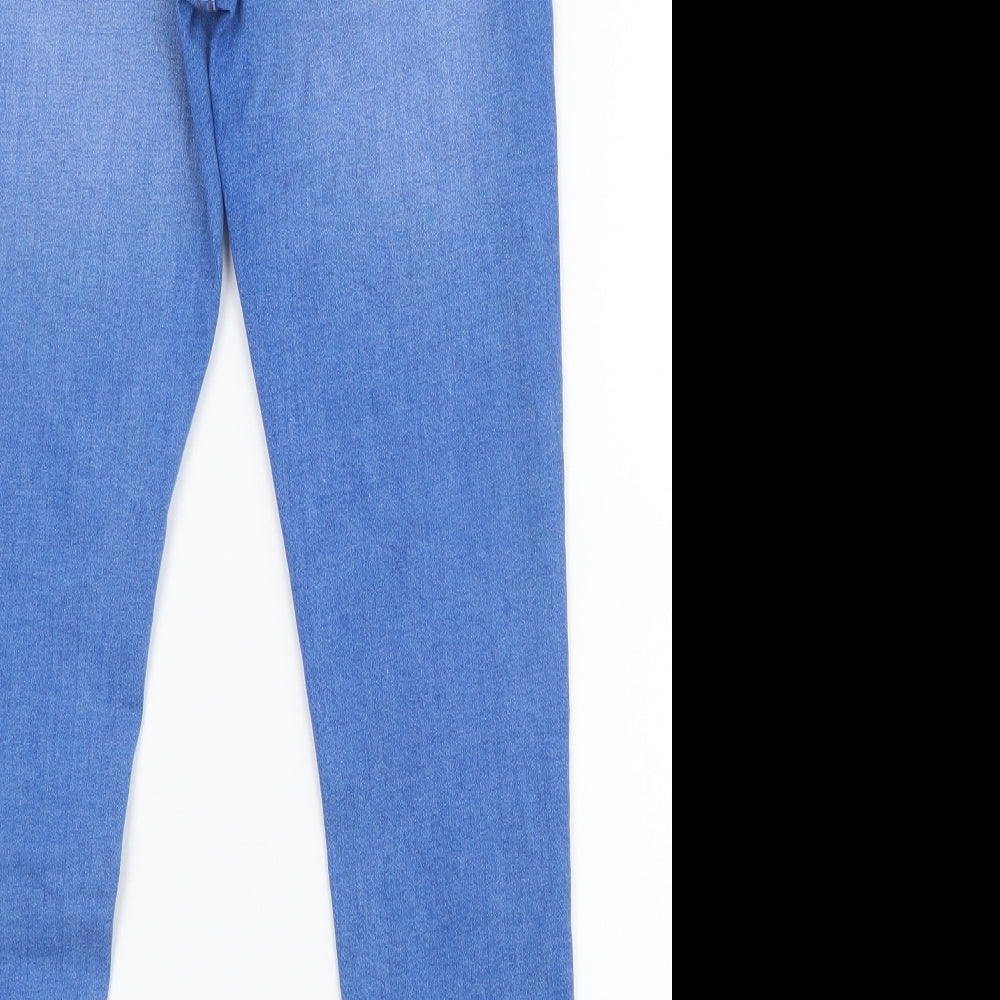 Denim Co. Womens Blue Denim Straight Jeans Size 10 L26.5 in