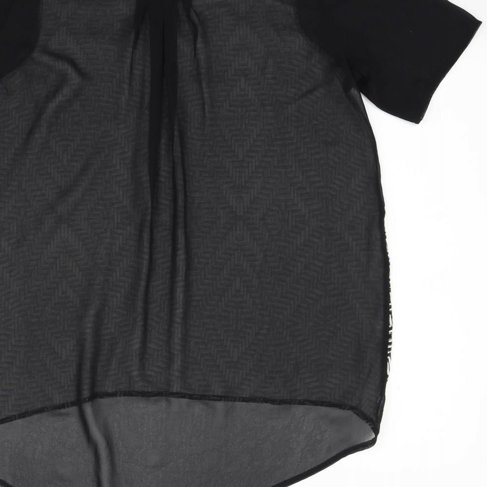 George Womens Black Basic T-Shirt Size 12