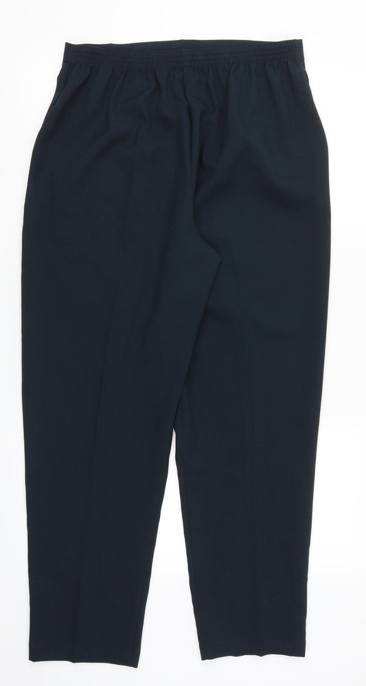 Womens UK Size 18 Preworn Regular Fit Blue Trousers