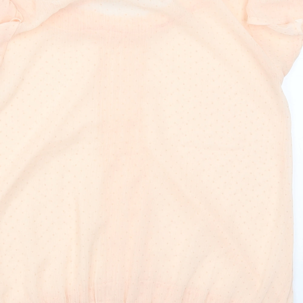 Atmosphere Womens Pink Polka Dot Basic Button-Up Size 12