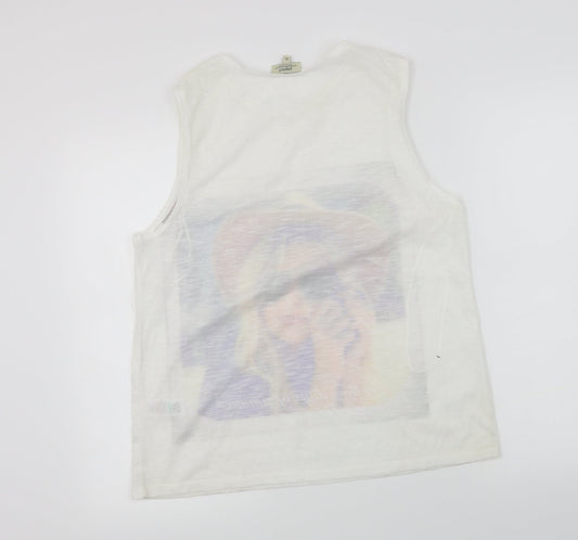 Papaya Womens White Basic T-Shirt Size 16