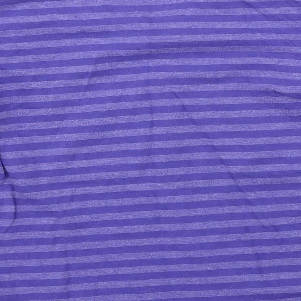 Tinkerbell Girls Purple Striped Basic T-Shirt Size 7-8 Years