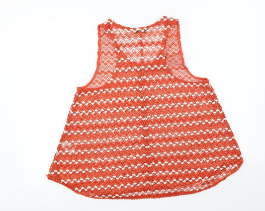 Womens UK Size 12 NEXT Orange Basic T-Shirt