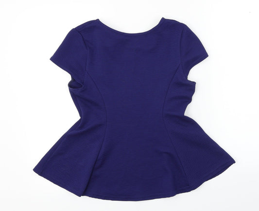 Womens UK Size 12 Atmosphere Blue Basic Blouse