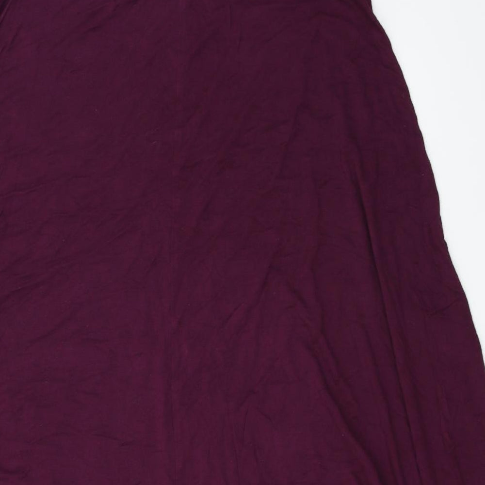 boohoo Womens Purple Basic Blouse Size 10