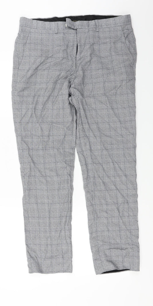 Womens UK Size 32 in River Island Relaxed Fit Grey Trousers