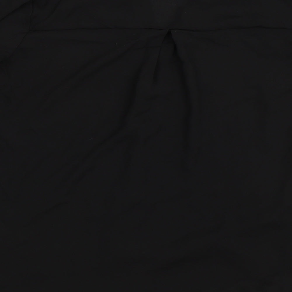 Womens UK Size 10 Dorothy Perkins Black Basic Button-Up