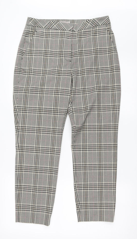 Womens UK Size 10 H&M Regular Fit Beige Trousers