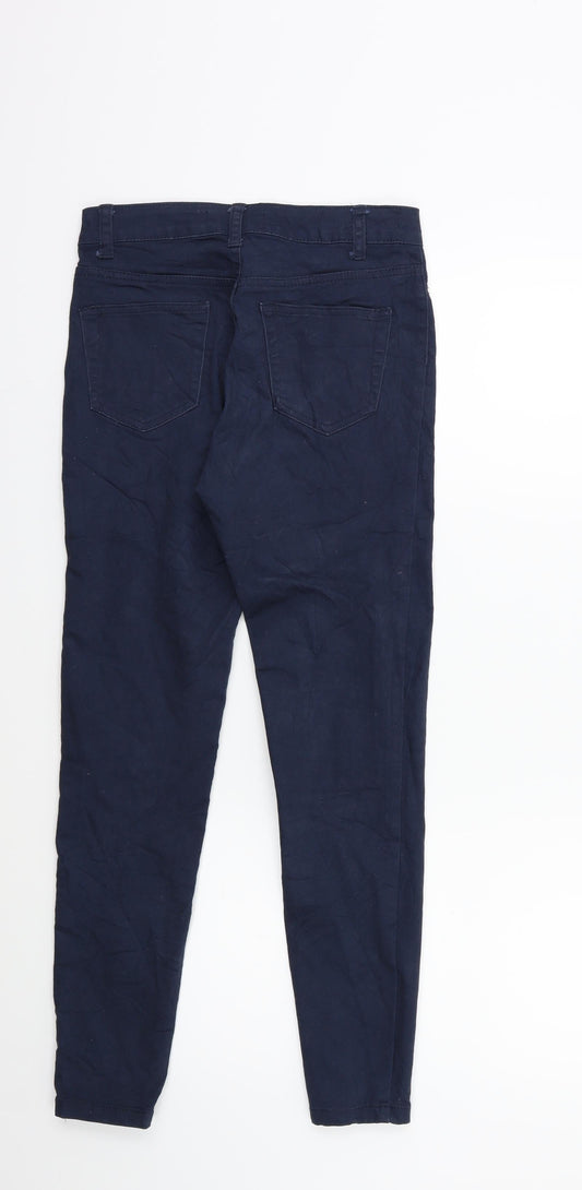 Denim & Co. Womens Blue Denim Skinny Jeans Size 6 L25 in