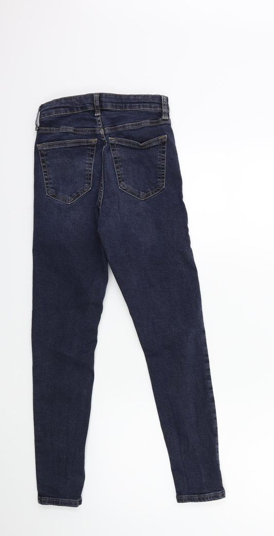 Topshop Womens Blue Denim Skinny Jeans Size 25 in L30 in