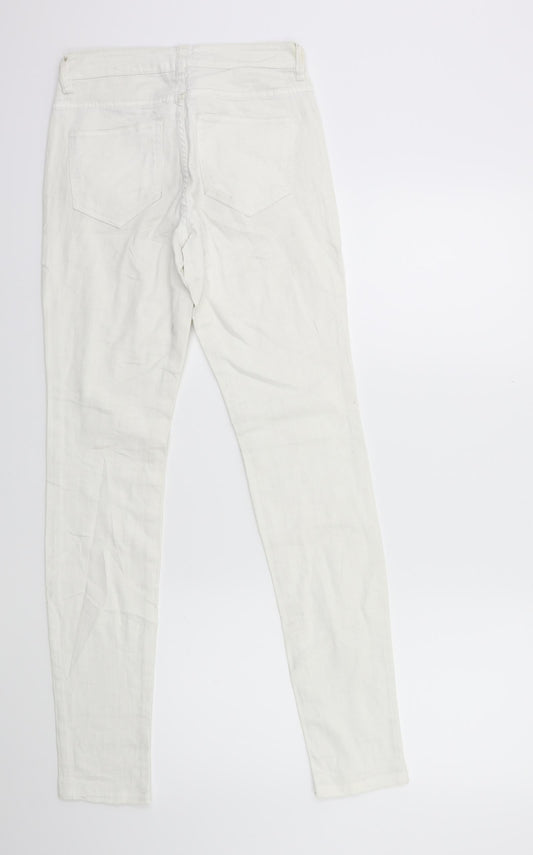 Noisy may Womens White  Denim Skinny Jeans Size 26 in L30 in