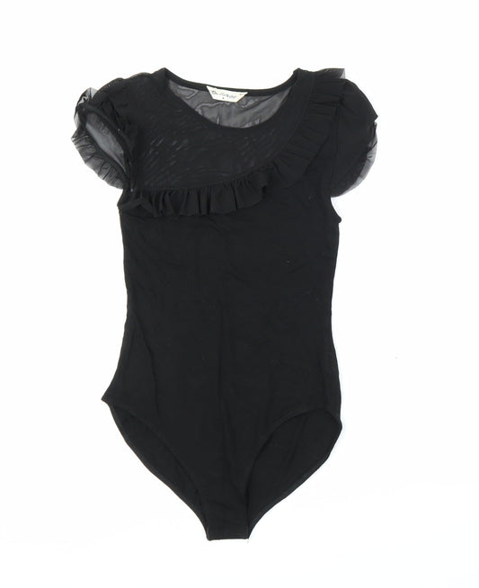 Womens UK Size 8 Miss Selfridge One-Piece Black Leotard
