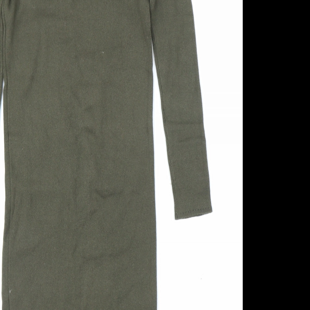 FOREVER 21 Womens Green Jumper Dress Size S