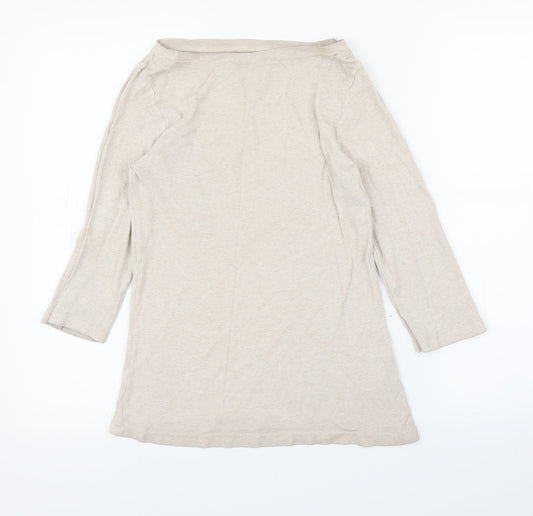 Womens UK Size 10 Cherokee Beige Basic Blouse