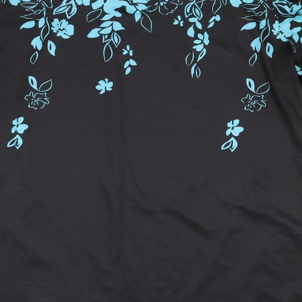Womens UK Size L Preworn Black Basic T-Shirt