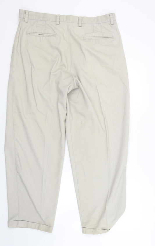 ALK Mens Beige Chino Trousers Size 38 L30 in