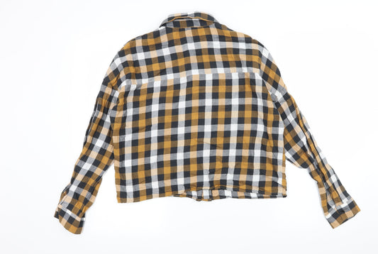 Primark Womens Multicoloured Check Basic Button-Up Size 10