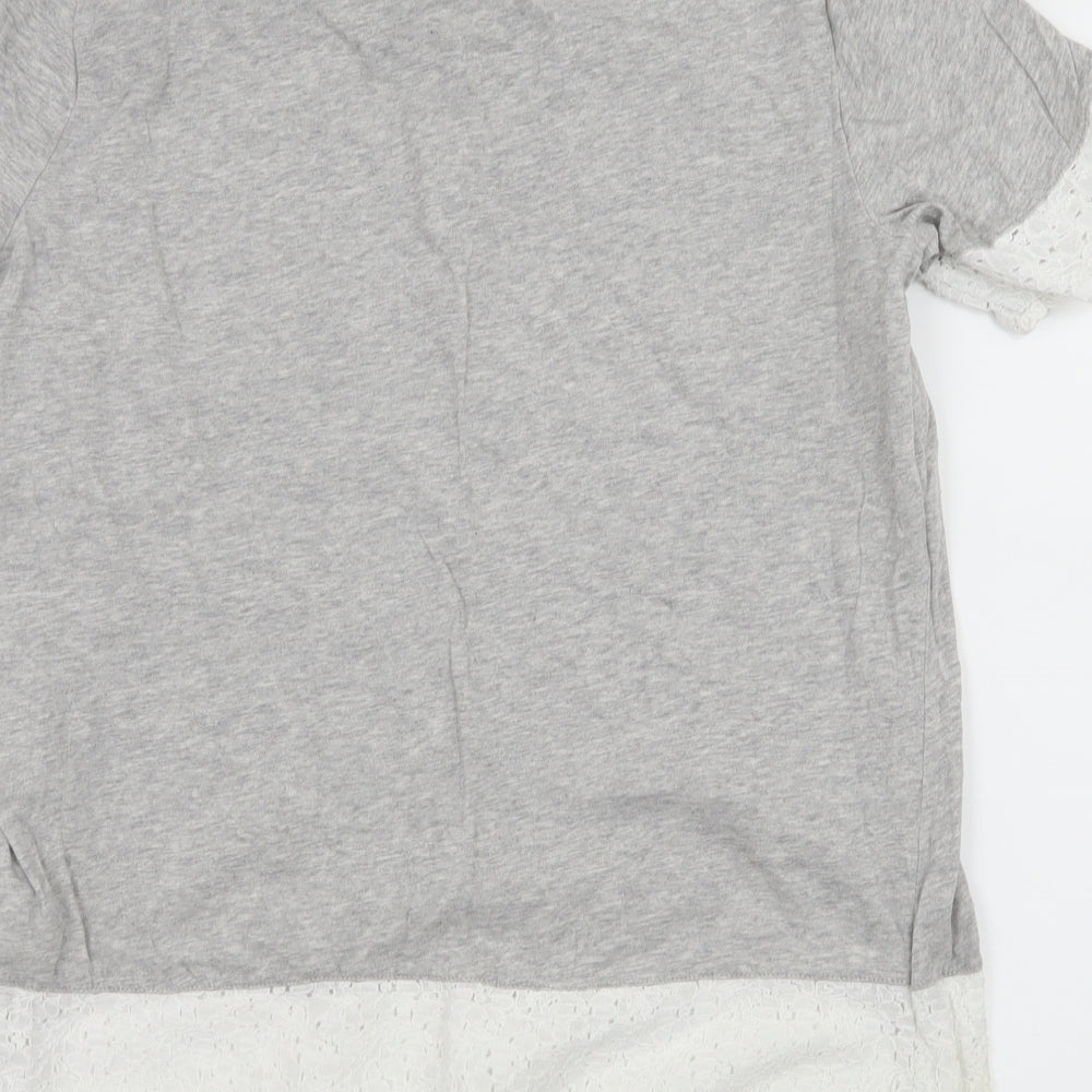 Falmer Heritage Womens Grey Jersey Basic T-Shirt Size 10