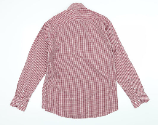 Taylor & Wright Mens Red Check Button-Up Size 15