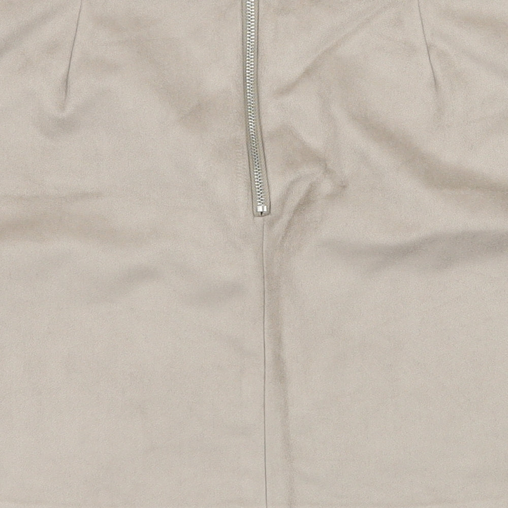 Primark Womens Brown  Velour A-Line Skirt Size 8