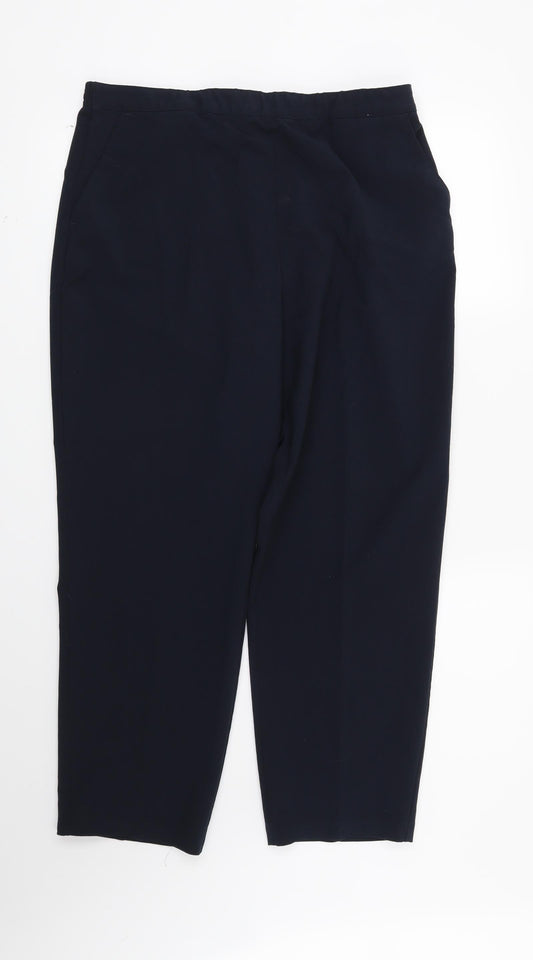 Womens UK Size 16 Laura Scott Regular Fit Blue Trousers