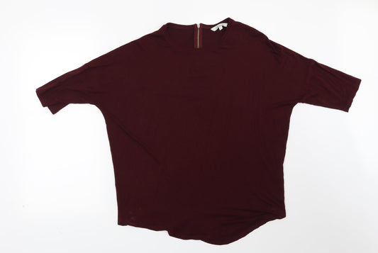 Peacocks Womens Red Basic Blouse Size 12