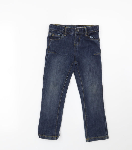 Vertbaudet Boys Blue Straight Jeans Size 5 Years