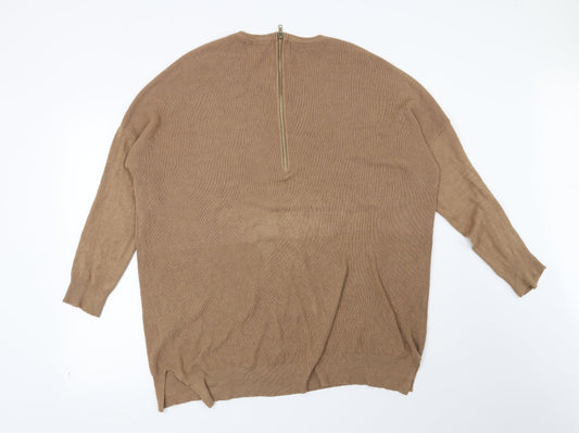 Atmosphere Womens Brown Striped Pullover Jumper Size 14