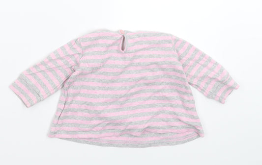 NEXT Girls Multicoloured Striped Pullover Jumper Size 3-6 Months