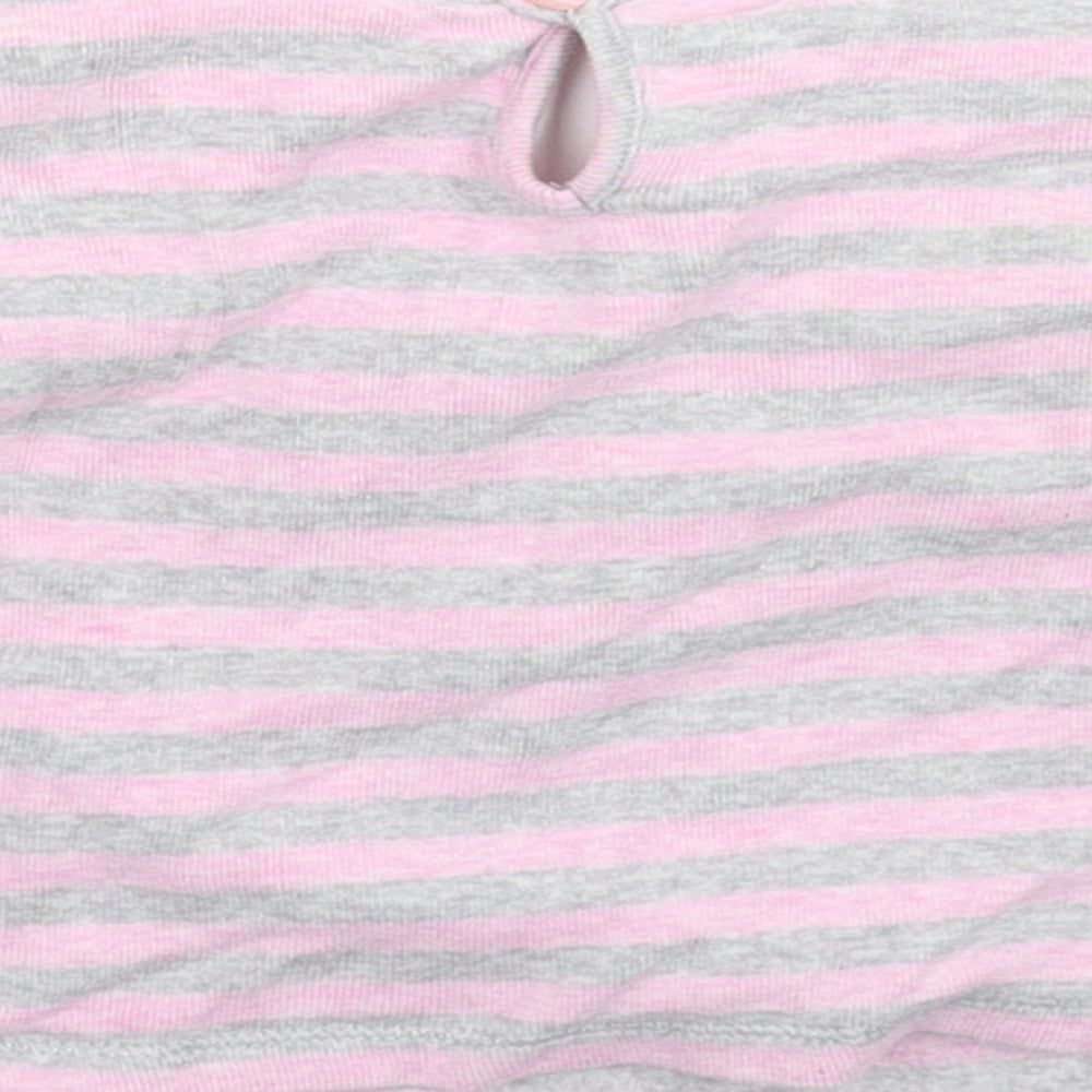 Next Girls Multicoloured Striped Pullover Jumper Size 3-6 Months