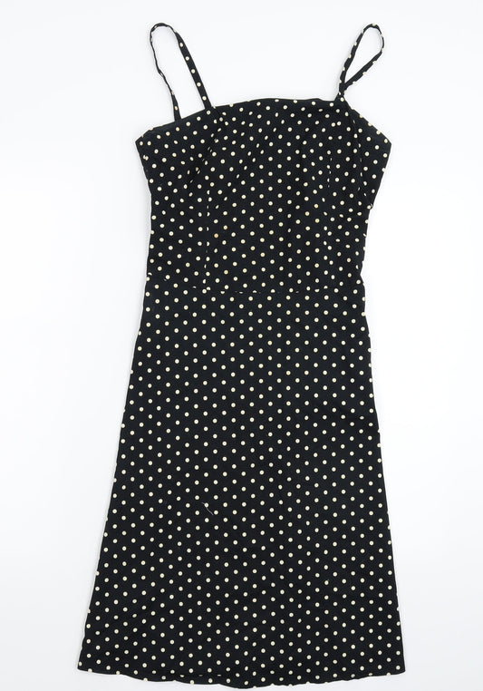 Divided Womens Black Polka Dot Tank Dress Size 10