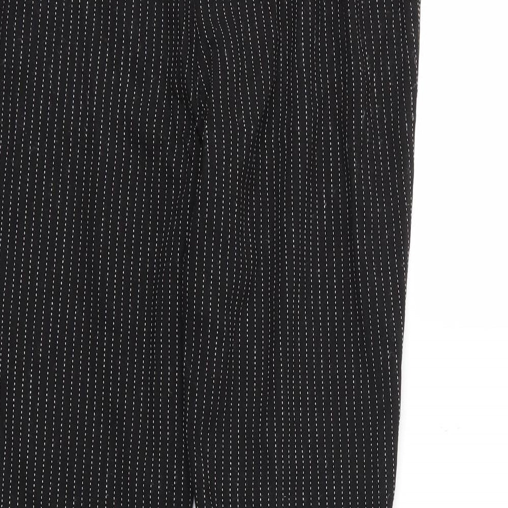 Dorothy Perkins Womens Black Striped Dress Pants Trousers Size 12 L27 in