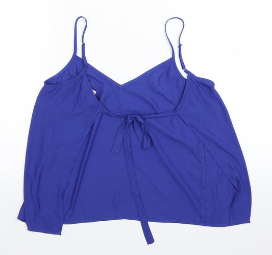 Womens UK Size 4 H&M Blue Basic Blouse