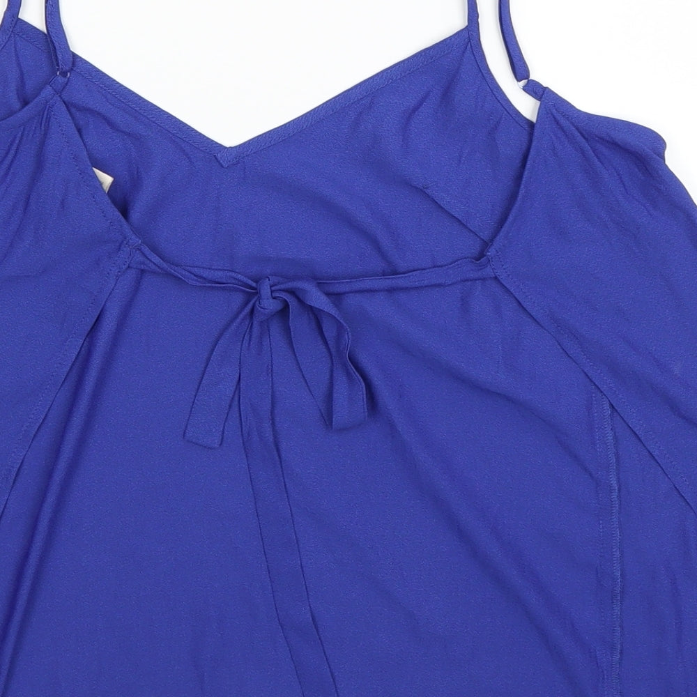 Womens UK Size 4 H&M Blue Basic Blouse