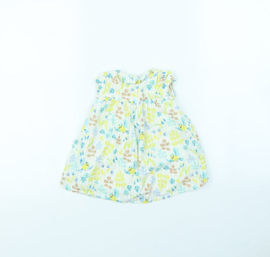 M&S Girls Yellow Floral Fit & Flare Size 3-6 Months