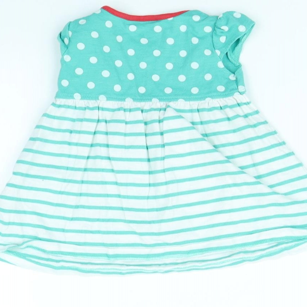 NEXT Girls Green Striped Fit & Flare Size 3-6 Months