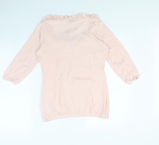 Womens UK Size M Spirit Pink Basic Blouse