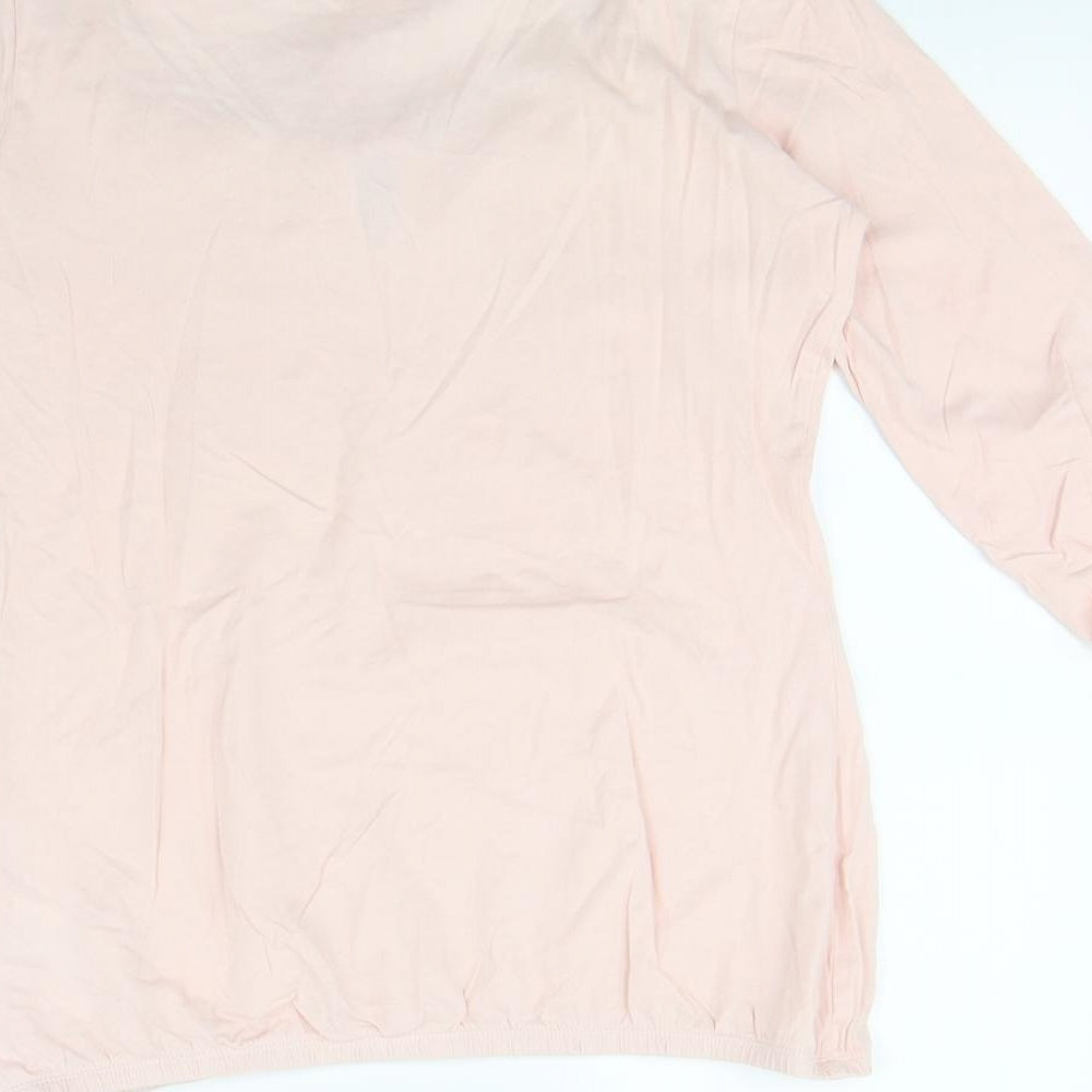 Womens UK Size M Spirit Pink Basic Blouse
