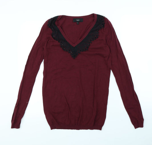 NEXT Womens Red Pullover Jumper Size 8