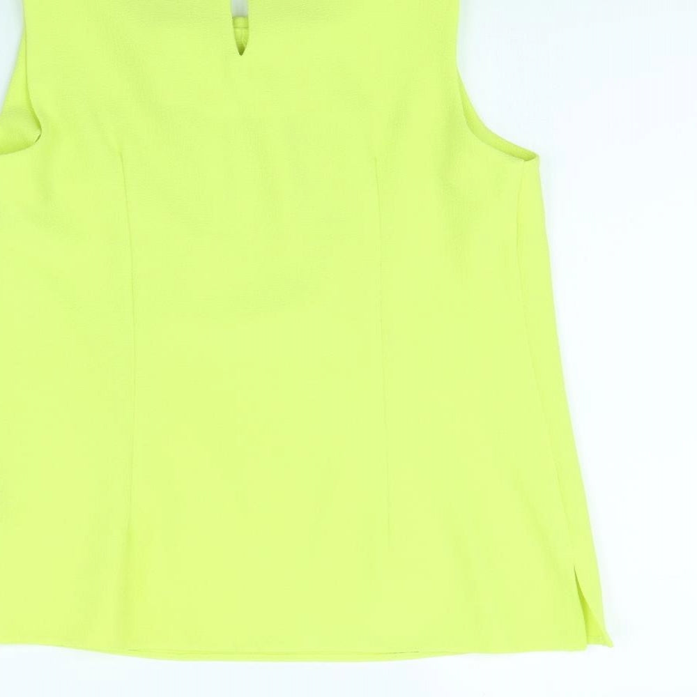 Womens UK Size 10 Dorothy Perkins Yellow Basic Tank