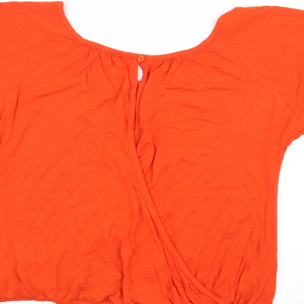Womens UK Size 14 et vous Orange Basic T-Shirt