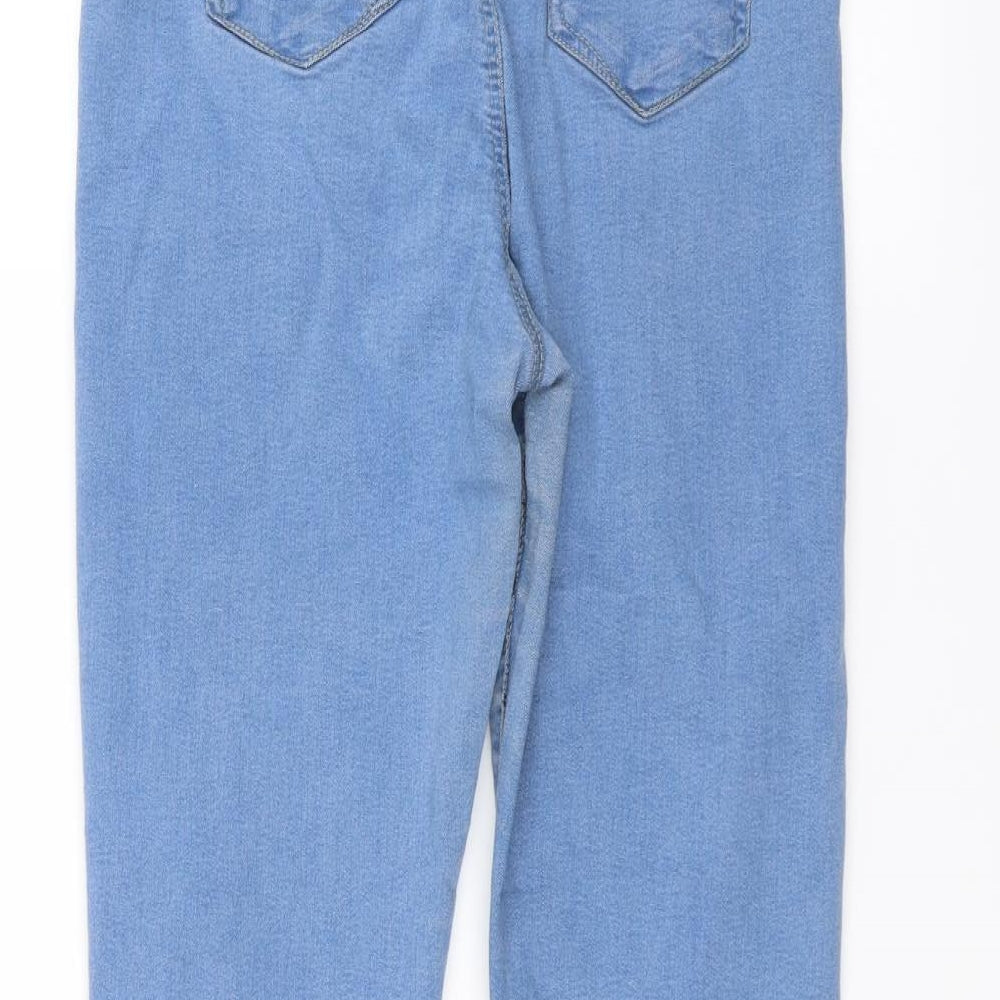 Denim & Co. Womens Blue Denim Skinny Jeans Size 14 L28 in