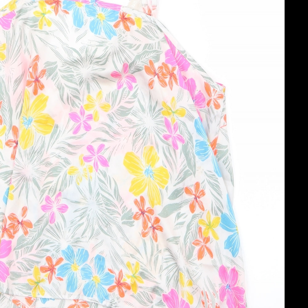 Secret Possesions Womens White Floral Top Pyjama Top Size 12