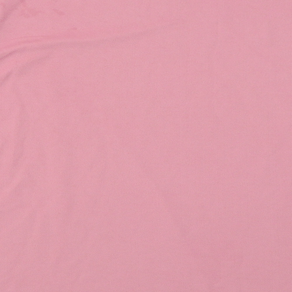 Boohoo Womens Pink Basic T-Shirt Size 10 - Cold Shoulder